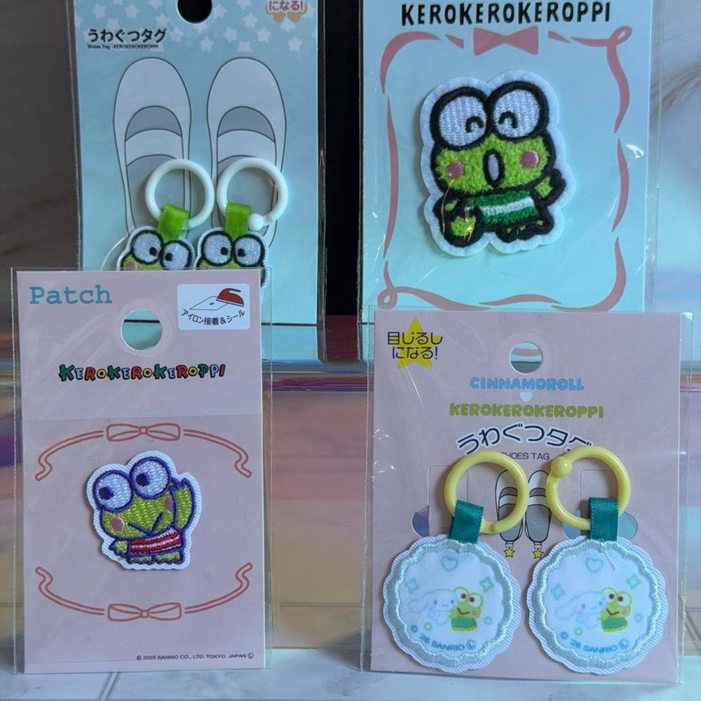 Sanrio Keroppi Frog Embroidered Patch Multi Use Shoe Tag Retro Lot